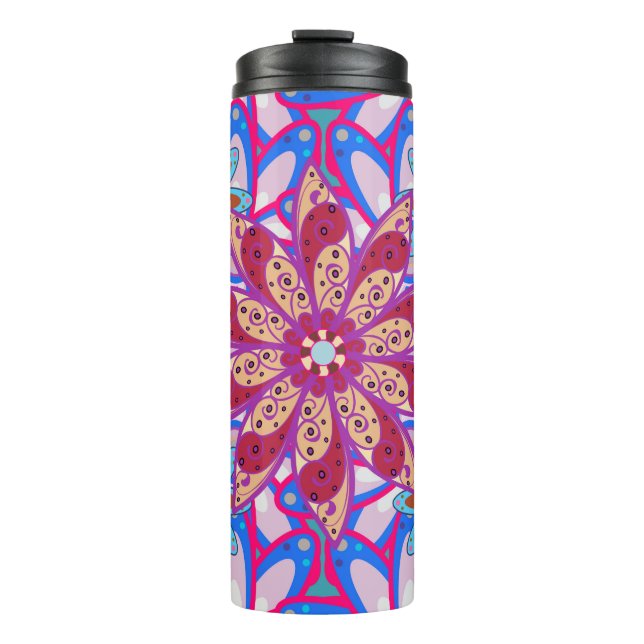 Colour Spring Theme seamless pattern Background. C Thermal Tumbler (Front)