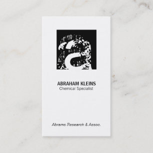 Colour Square Monogram (black) Business Card