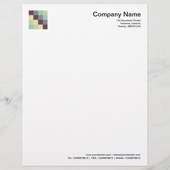 Colour Squares 011 Customised Letterhead (Front)