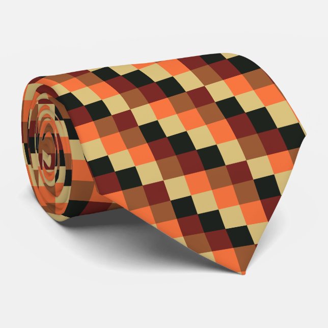 Colour Squares 04 Tie (Rolled)