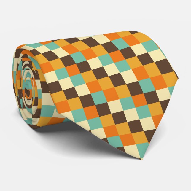 Colour Squares 05 Tie (Rolled)