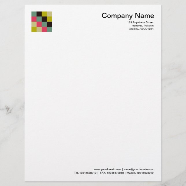 Colour Squares 06 Customised Letterhead (Front)
