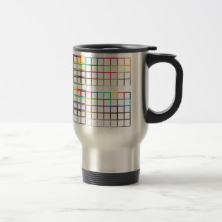Colour squares alternate swatsch travel mug
