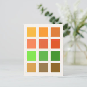 Colour Squares (Autumn) Postcard