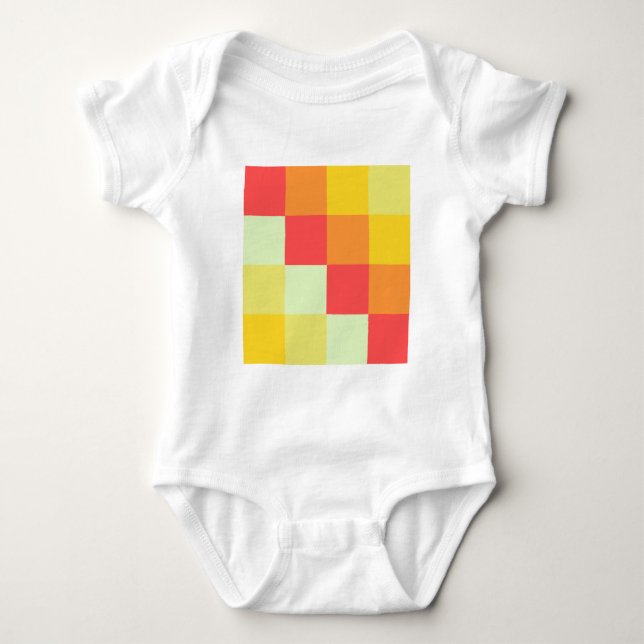 Colour Squares Baby Bodysuit (Front)