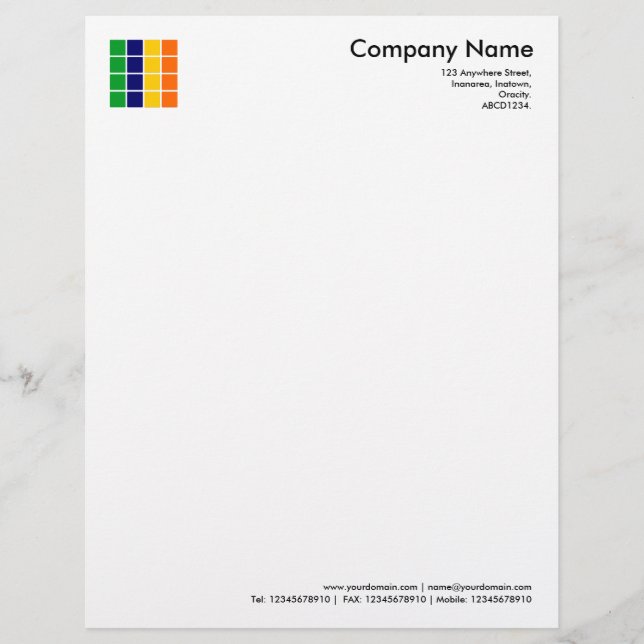 Colour Squares Custom Letterhead (Front)