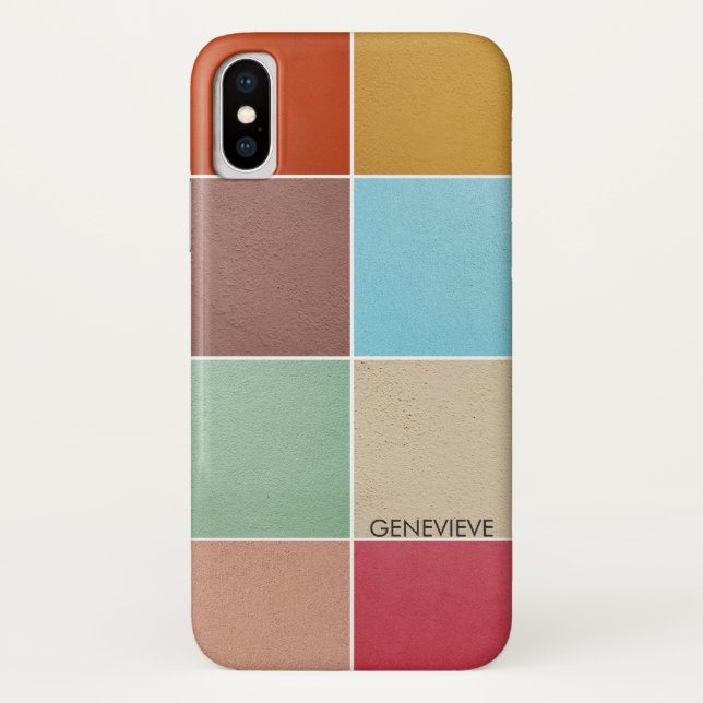 Colour Squares Monogram Case-Mate iPhone Case (Back)