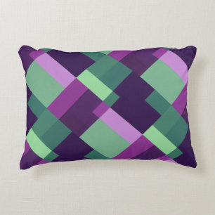 Colour Squares Purple Pink Green Decorative Cushion