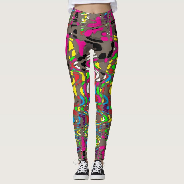 Colour Static Leggings (Front)