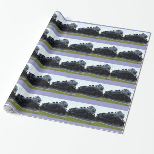 Colour Steam engine wrapping Paper