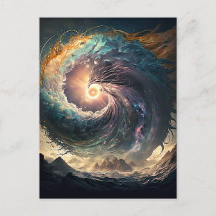 Colour Storm at Sea - Art Postcard