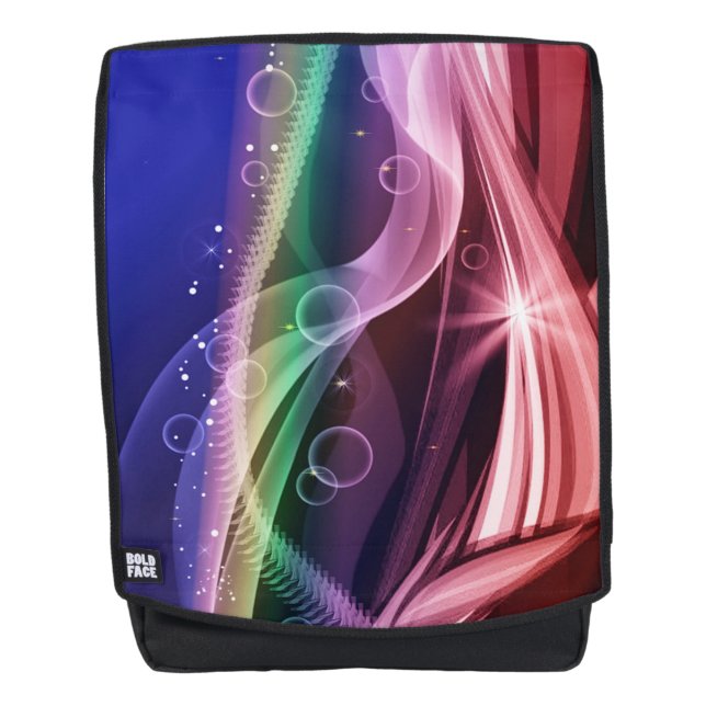 Colour Streaks and Bubbles Backpack (Front)