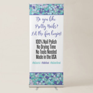 Colour Street vendor show banner - Blue confetti