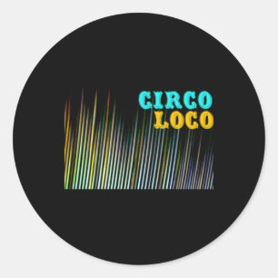 Colour Stripe Circo Loco Text Sticker 
