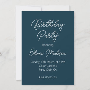 Colour Stripes Birthday Invitation