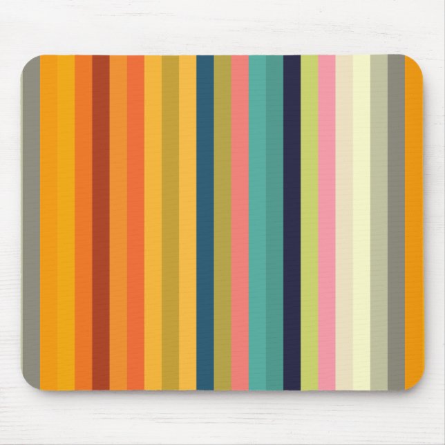 colour stripes colourful pastel 002 mouse mat (Front)