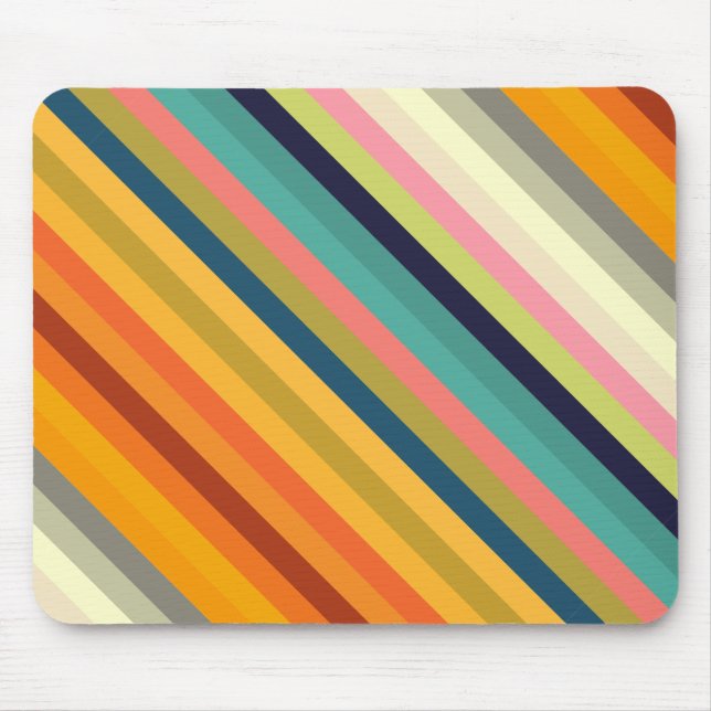 colour stripes colourful pastel 002 mouse mat (Front)