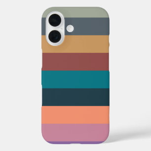 colour stripes colourful pastel iPhone 16 case