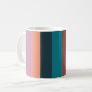 colour stripes colourful pastel coffee mug