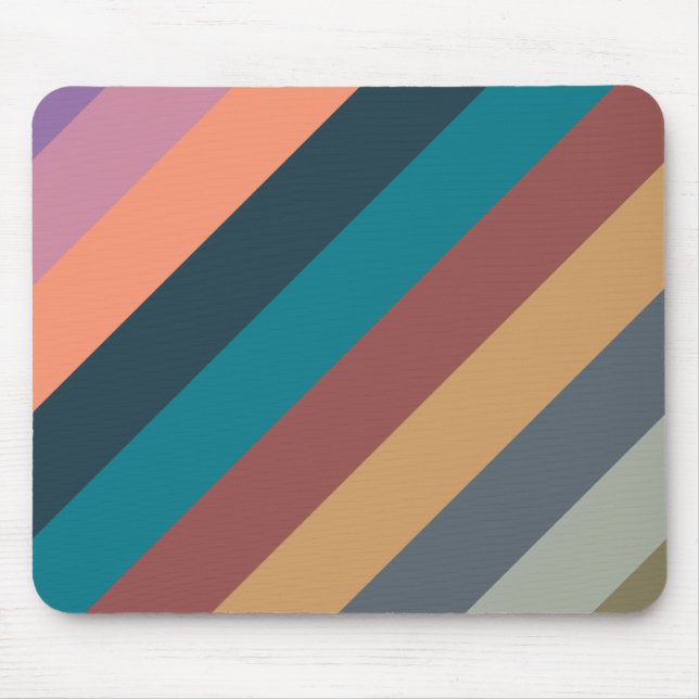 colour stripes colourful pastel mouse mat (Front)