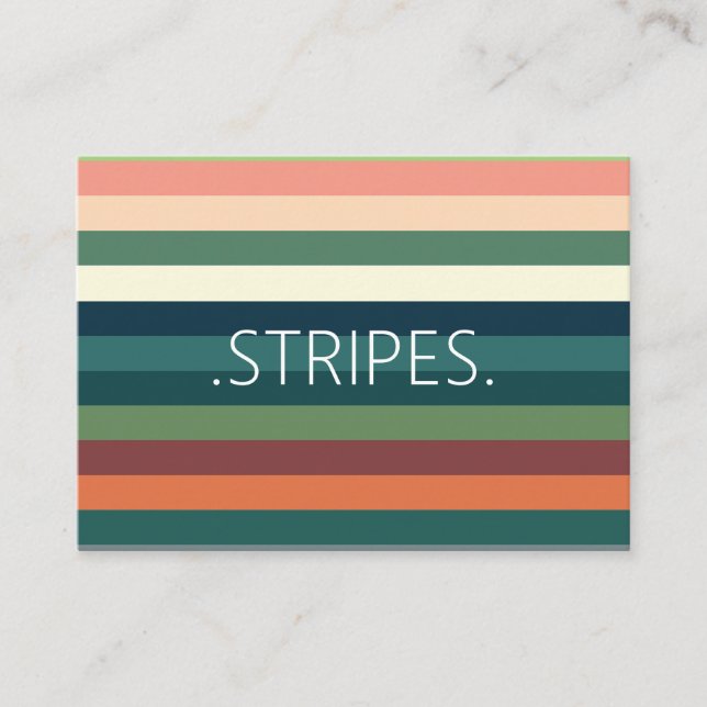 Colour Stripes Pattern  Business Card (Front)