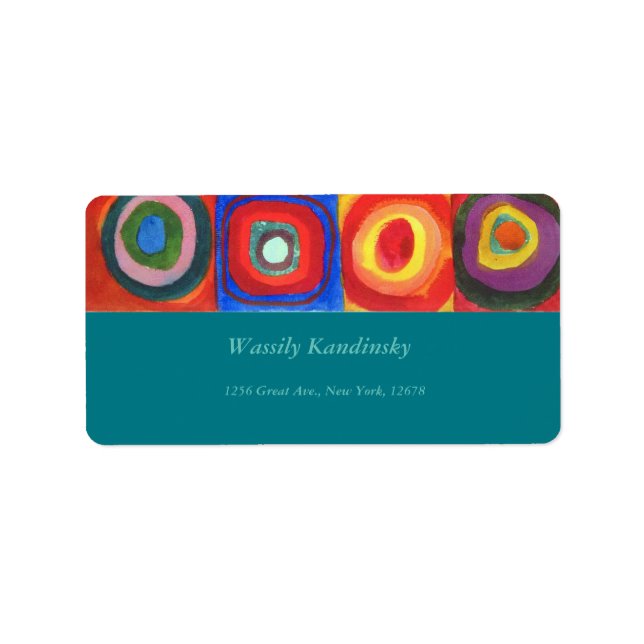 Colour Study by Wassily Kandinsky Label (Front)