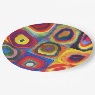Colour Study by Wassily Kandinsky Paper Plate