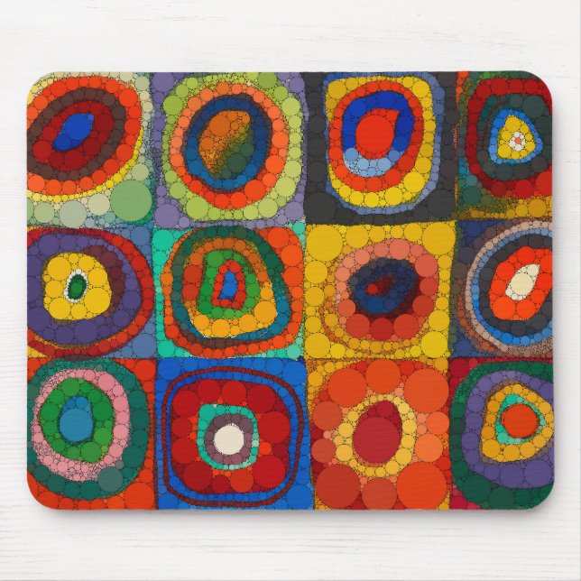 Colour Study, Infinity Dots by Wassily Kandinsky Mouse Mat (Front)