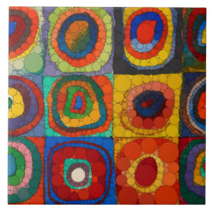 Colour Study, Infinity Dots by Wassily Kandinsky Tile