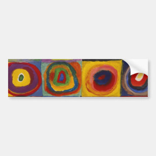 Colour Study of Squares Circles Bumper Sticker