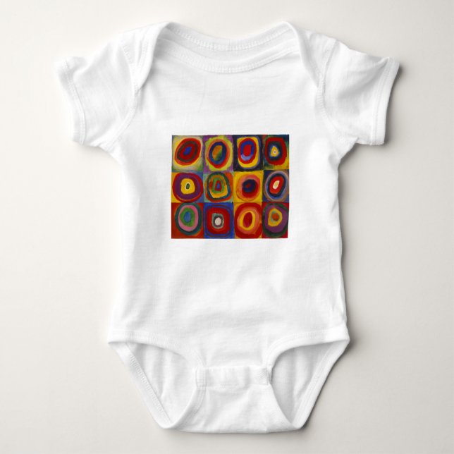 Colour Study of Squares Circles by Kandinsky Baby Bodysuit (Front)