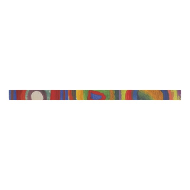 Colour Study of Squares Circles by Kandinsky Grosgrain Ribbon (Front)