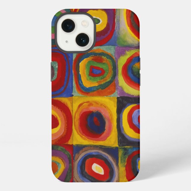 Colour Study of Squares Circles by Kandinsky iPhone Case (Back)