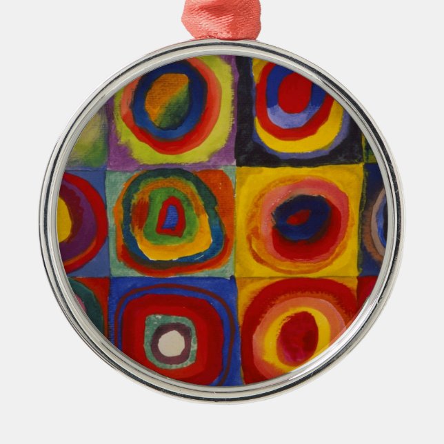 Colour Study of Squares Circles by Kandinsky Metal Tree Decoration (Front)