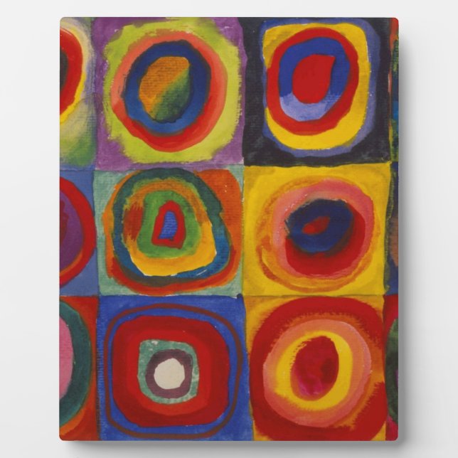 Colour Study of Squares Circles by Kandinsky Plaque (Front)