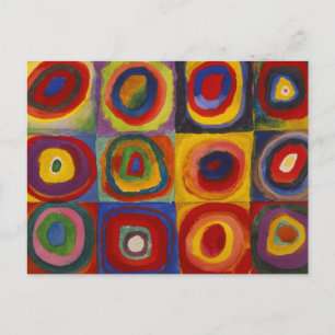 Colour Study of Squares Circles by Kandinsky Postcard