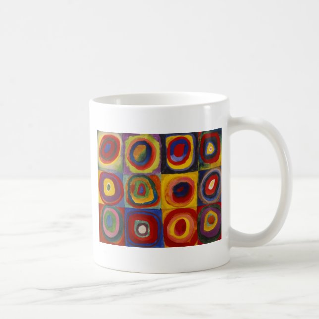 Colour Study of Squares Circles Coffee Mug (Right)