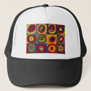Colour Study of Squares Circles Trucker Hat