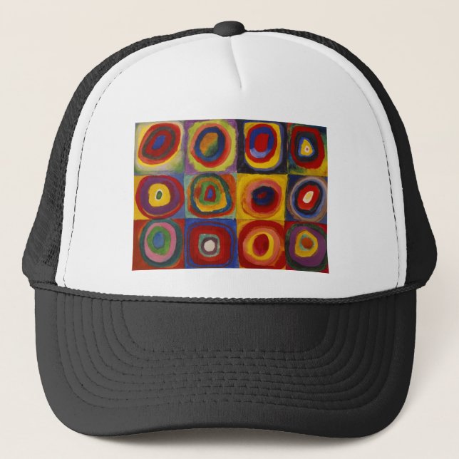 Colour Study of Squares Circles Trucker Hat (Front)