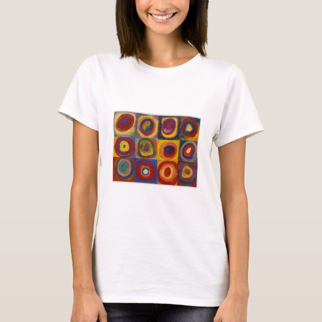Colour Study: Squares with Concentric Circles T-Shirt (Front)