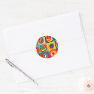 Colour Study   Wassily Kandinsky Classic Round Sticker
