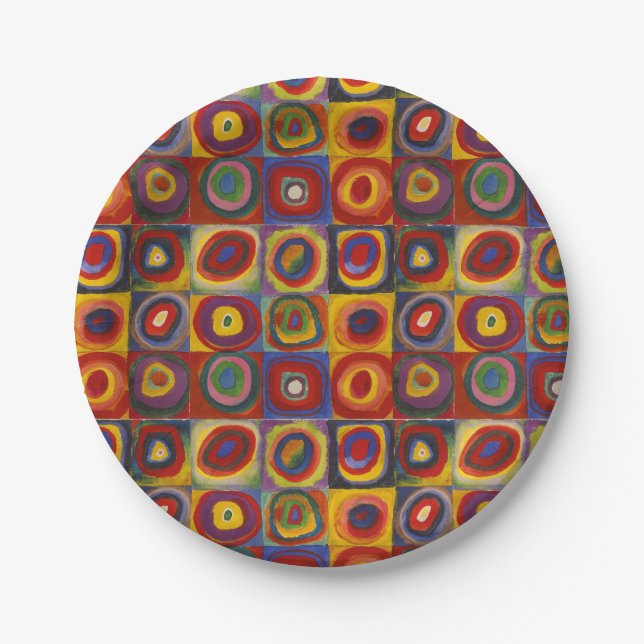 Colour Study - Wassily Kandinsky Paper Plate (Front)