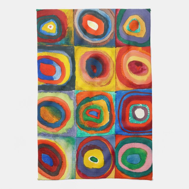 Colour Study | Wassily Kandinsky Tea Towel (Vertical)