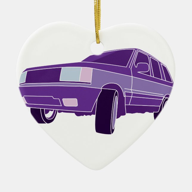 Colour SUV Ceramic Tree Decoration (Front)