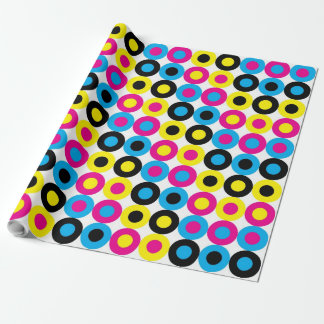 colour swatch circle game wrapping paper