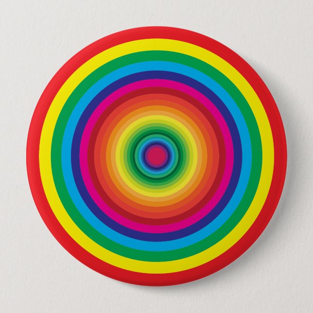 colour swatch concentrycal circles 10 cm round badge (Front)