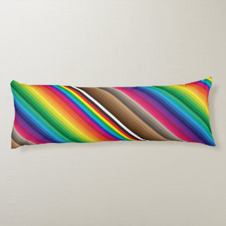 colour swatch rainbow body cushion