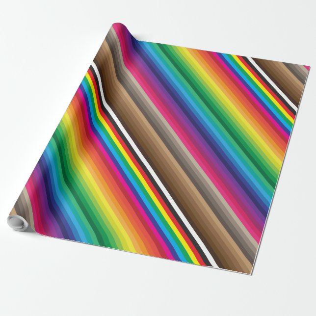 colour swatch rainbow diagonal wrapping paper (Unrolled)