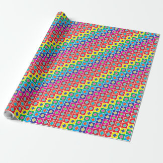 colour swatch rainbow diamond wrapping paper