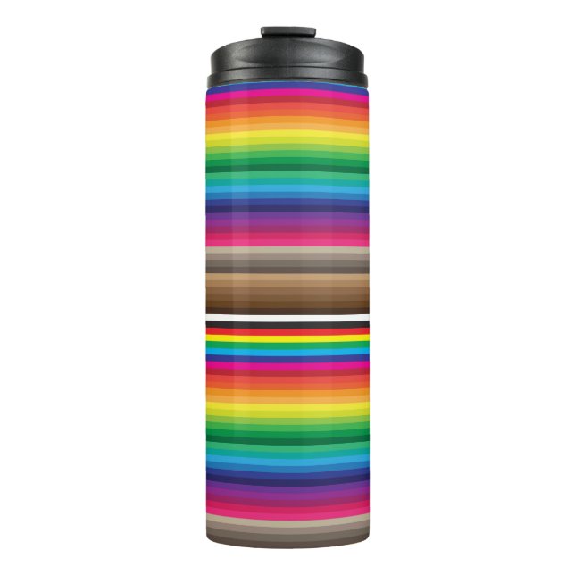 colour swatch rainbow thermal tumbler (Front)